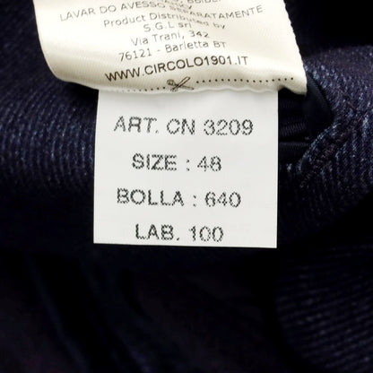 [Used] [Unused] CIRCOLO 1901 Cotton Jersey Casual Jacket Purple Navy [48] [Condition Rank S] [Men&