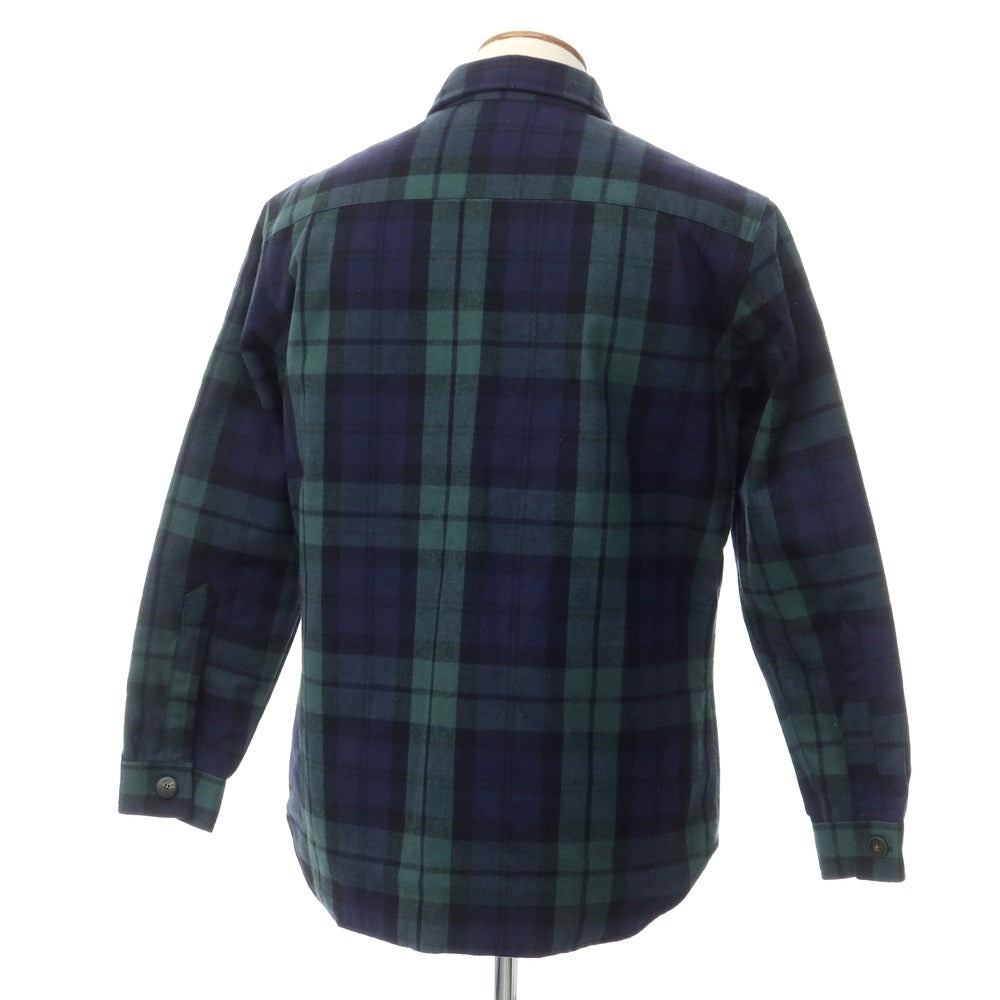 [Used] GUY ROVER Cotton padded check casual shirt, green x navy [M] [Condition rank A] [Men&