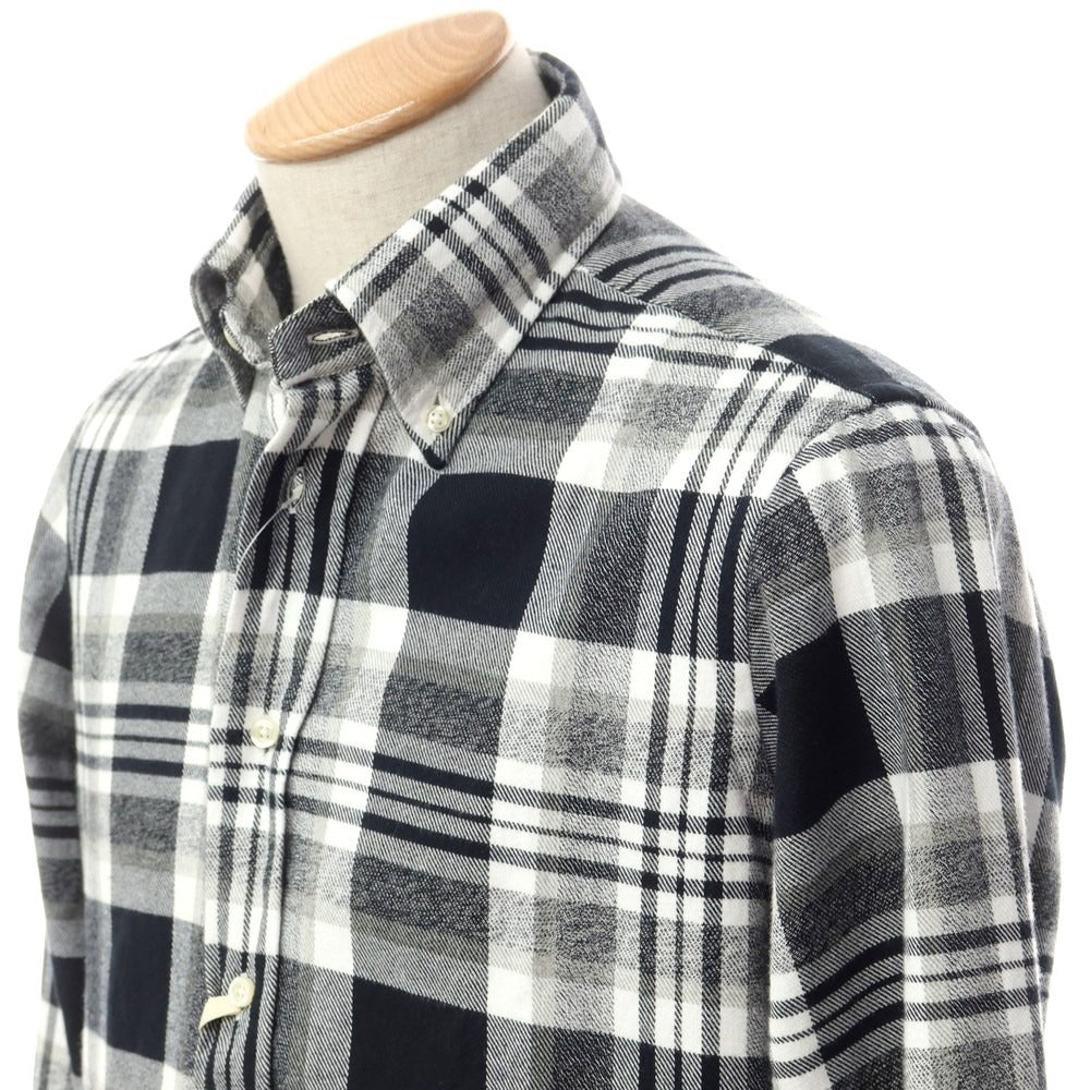 [Used] GUY ROVER Cotton Check Button-down Casual Shirt Black x White x Grey [S] [Condition Rank A] [Men&