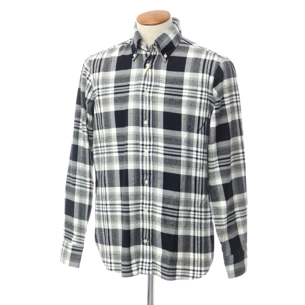 [Used] GUY ROVER Cotton Check Button-down Casual Shirt Black x White x Gray [M] [Condition Rank A] [Men&