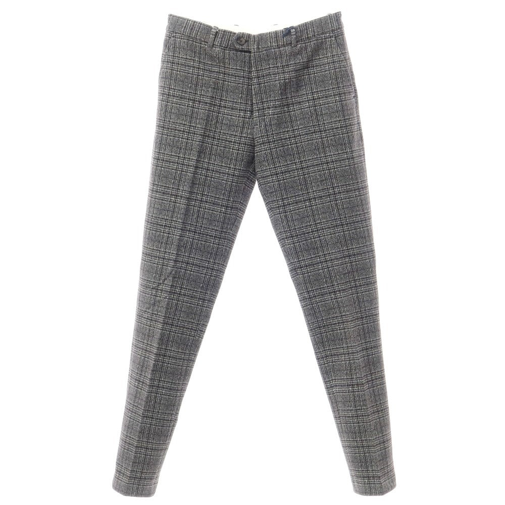 [Used] CIRCOLO 1901 Cotton Jersey Check Casual Slacks Pants Black x White [44] [Condition Rank D] [Men&