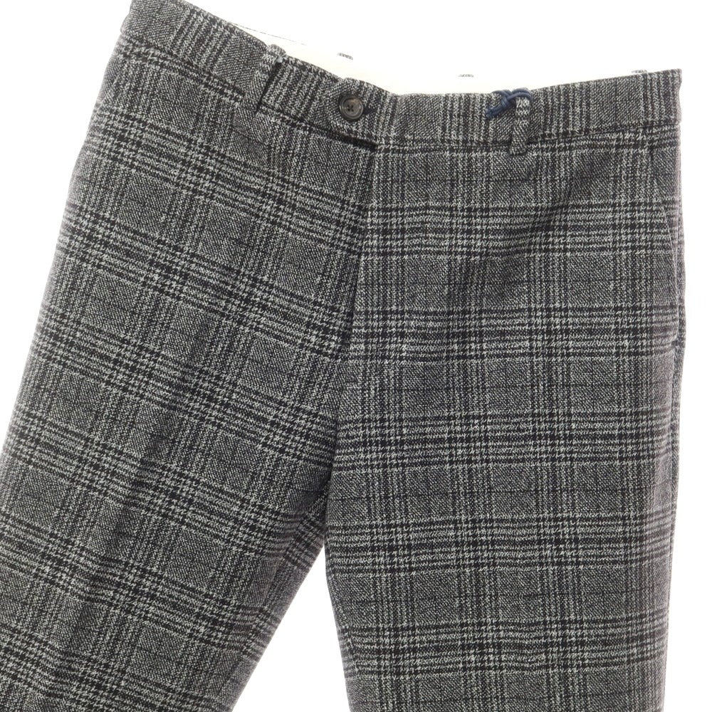 [Used] CIRCOLO 1901 Cotton Jersey Check Casual Slacks Pants Black x White [44] [Condition Rank D] [Men&