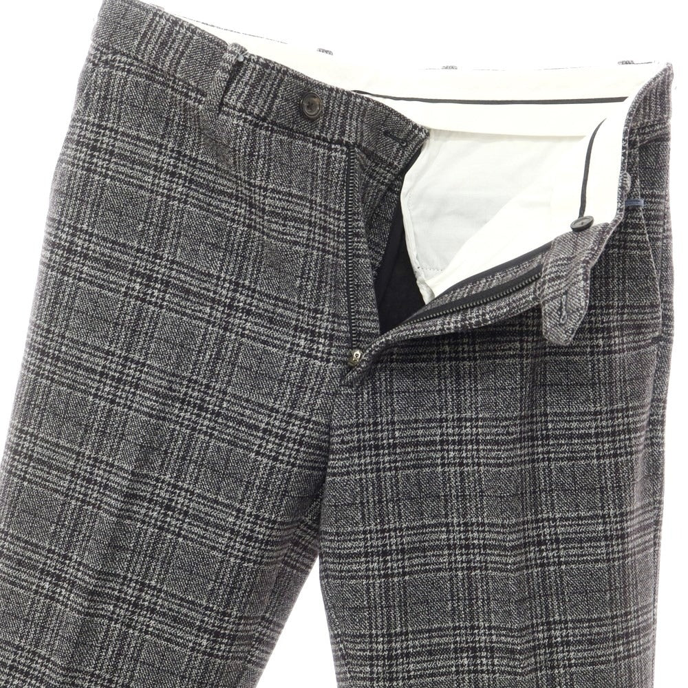 [Used] CIRCOLO 1901 Cotton Jersey Check Casual Slacks Pants Black x White [44] [Condition Rank D] [Men&