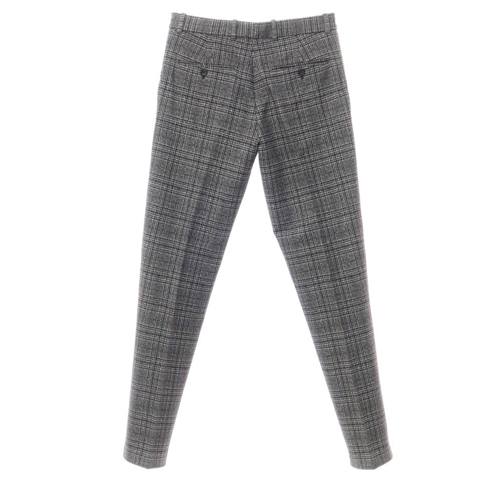 [Used] CIRCOLO 1901 Cotton Jersey Check Casual Slacks Pants Black x White [44] [Condition Rank D] [Men&