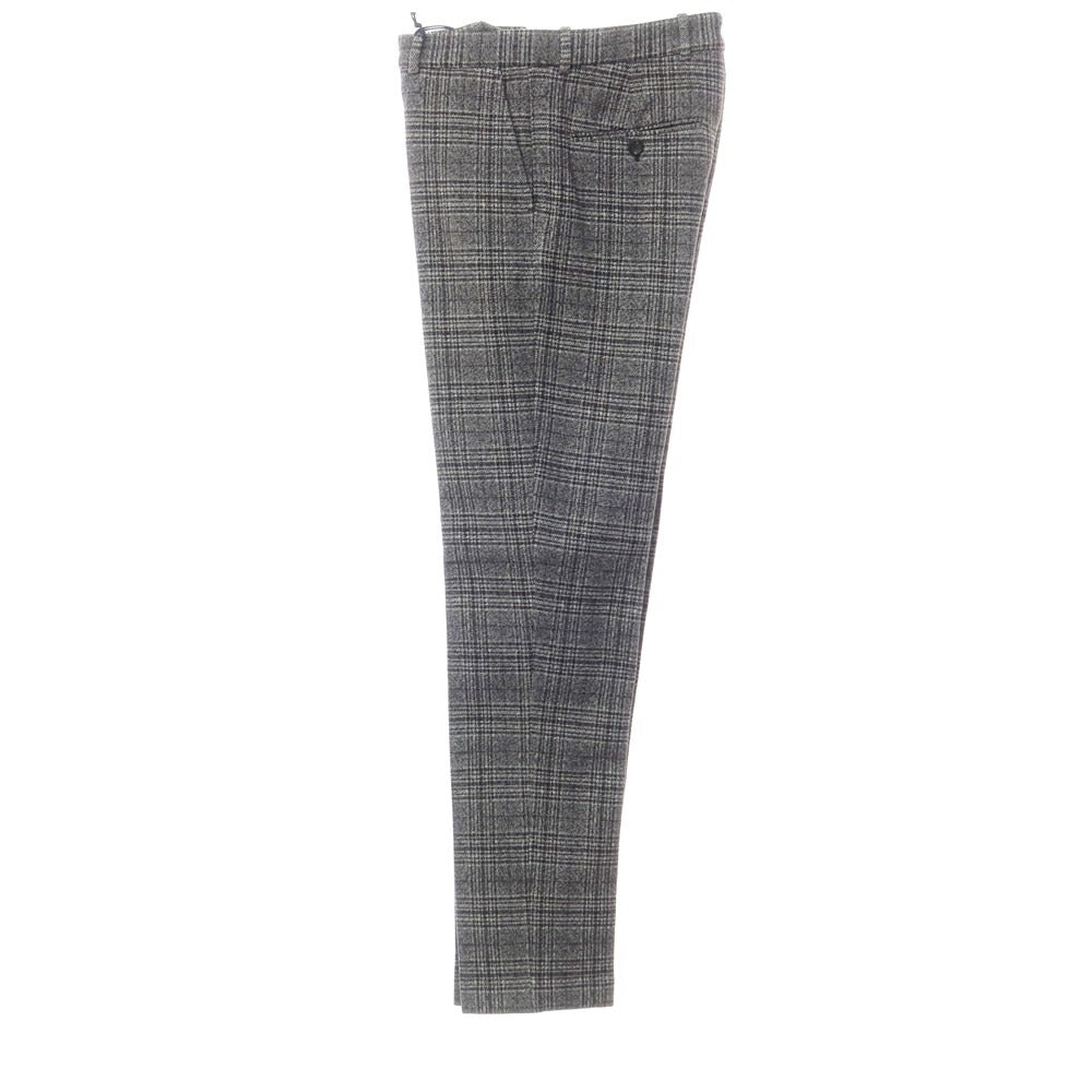 [Used] CIRCOLO 1901 Cotton Jersey Check Casual Slacks Pants Black x White [44] [Condition Rank D] [Men&