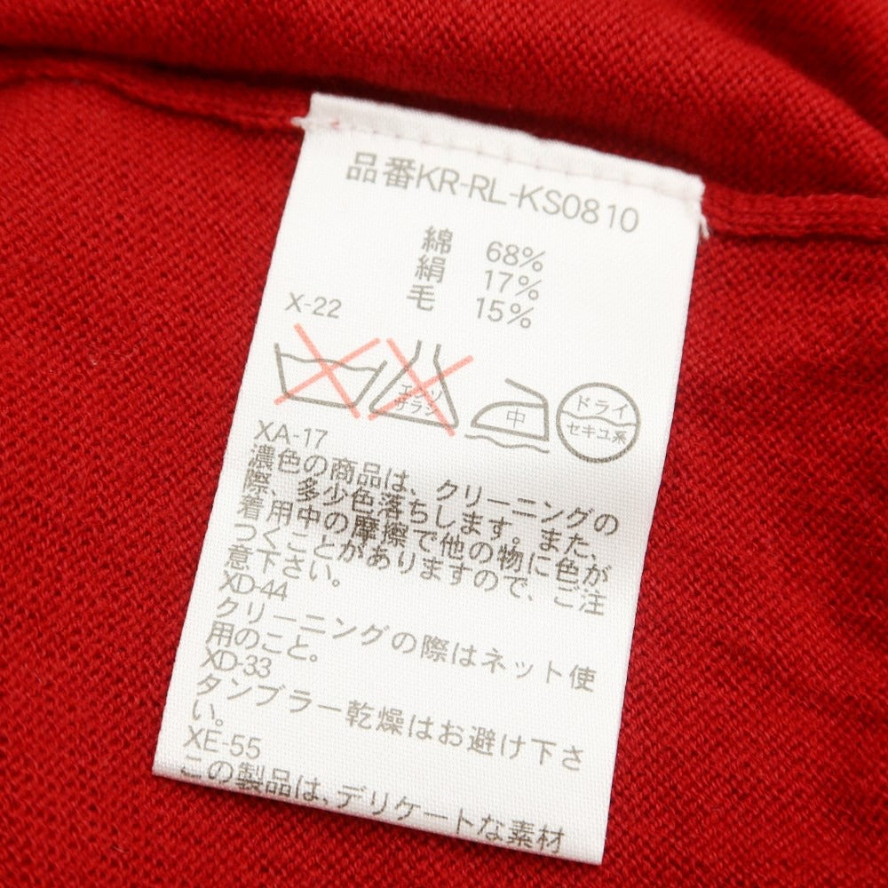 [Used] Polo Ralph Lauren Cotton Silk Cashmere V-neck Pullover Knit Red [M] [Condition Rank B] ​​[Men&