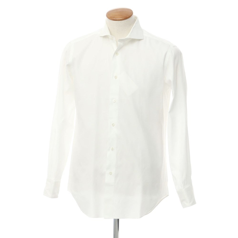 [Used] Makers Shirt Kamakura Cotton Horizontal Collar Dress Shirt White [39-83] [Condition Rank B] ​​[Men&