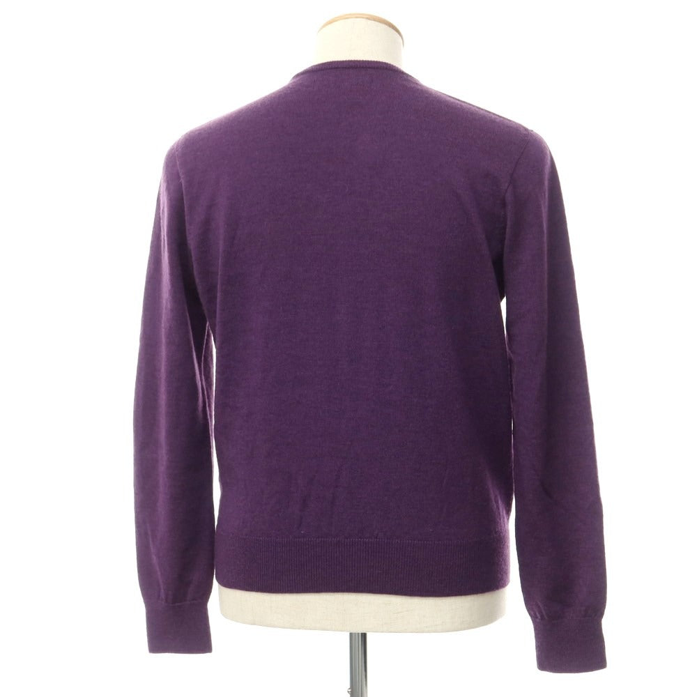 [Used] SHIPS wool V-neck pullover knit, purple [M] [Condition rank C] [Men&