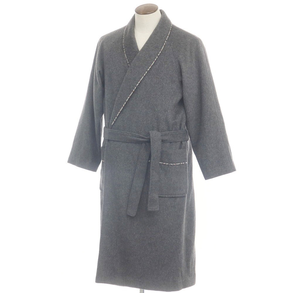 [Used] Burberry London Wool Belted Gown Coat Grey [L] [Condition Rank B] ​​[Men&