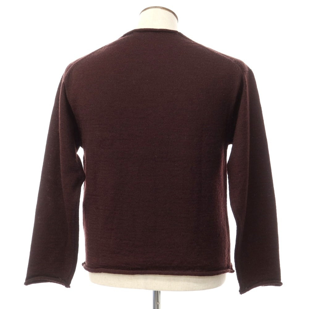 [Used] COMME des GARCONS HOMME 2001 Autumn/Winter Mid-gauge wool crew neck knit Dark brown [No size indicated (L)] [Condition rank B] ​​[Men&