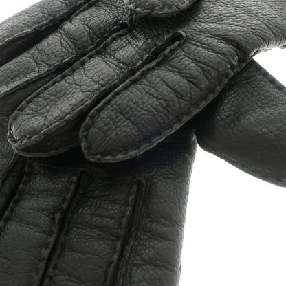 [Used] A.P.C. Leather Knit Gloves Black [S] [Condition Rank B] ​​[Men&