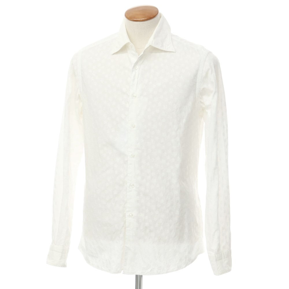 [Used] La Guglielmina MILANO Cotton Semi-wide Collar Casual Shirt White [39] [Condition Rank C] [Men&