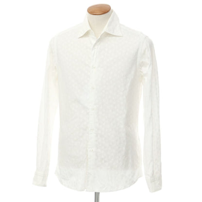 [Used] La Guglielmina MILANO Cotton Semi-wide Collar Casual Shirt White [39] [Condition Rank C] [Men&