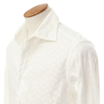 [Used] La Guglielmina MILANO Cotton Semi-wide Collar Casual Shirt White [39] [Condition Rank C] [Men&