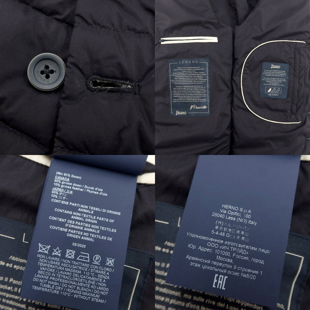 [Used] Herno Nylon Down Vest Black [50] [Condition Rank A] [Men&