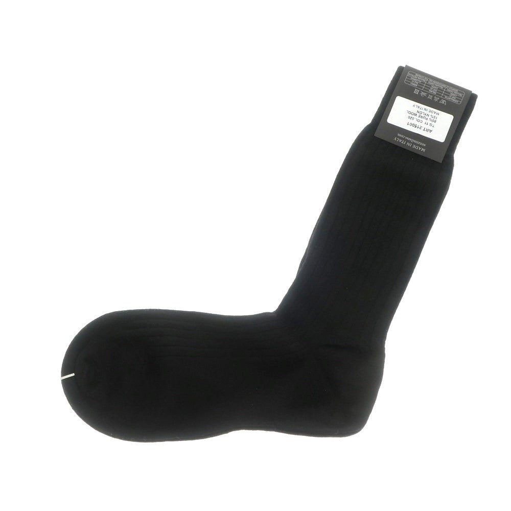 [Used] [Unused] Sozzi Wool Nylon Ribbed Hose Socks Black [11] [Condition Rank S] [Men&