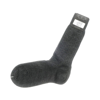 [Used] [Unused] Sozzi Wool Nylon Ribbed Hose Socks Dark Gray [11] [Condition Rank S] [Men&