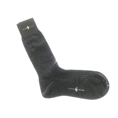 [Used] [Unused] Sozzi Wool Nylon Ribbed Hose Socks Dark Gray [11] [Condition Rank S] [Men&