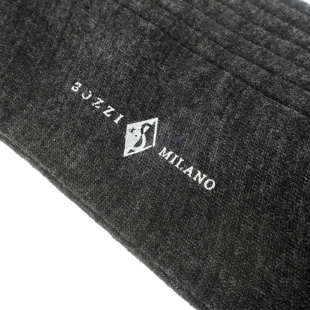 [Used] [Unused] Sozzi Wool Nylon Ribbed Hose Socks Dark Gray [11] [Condition Rank S] [Men&