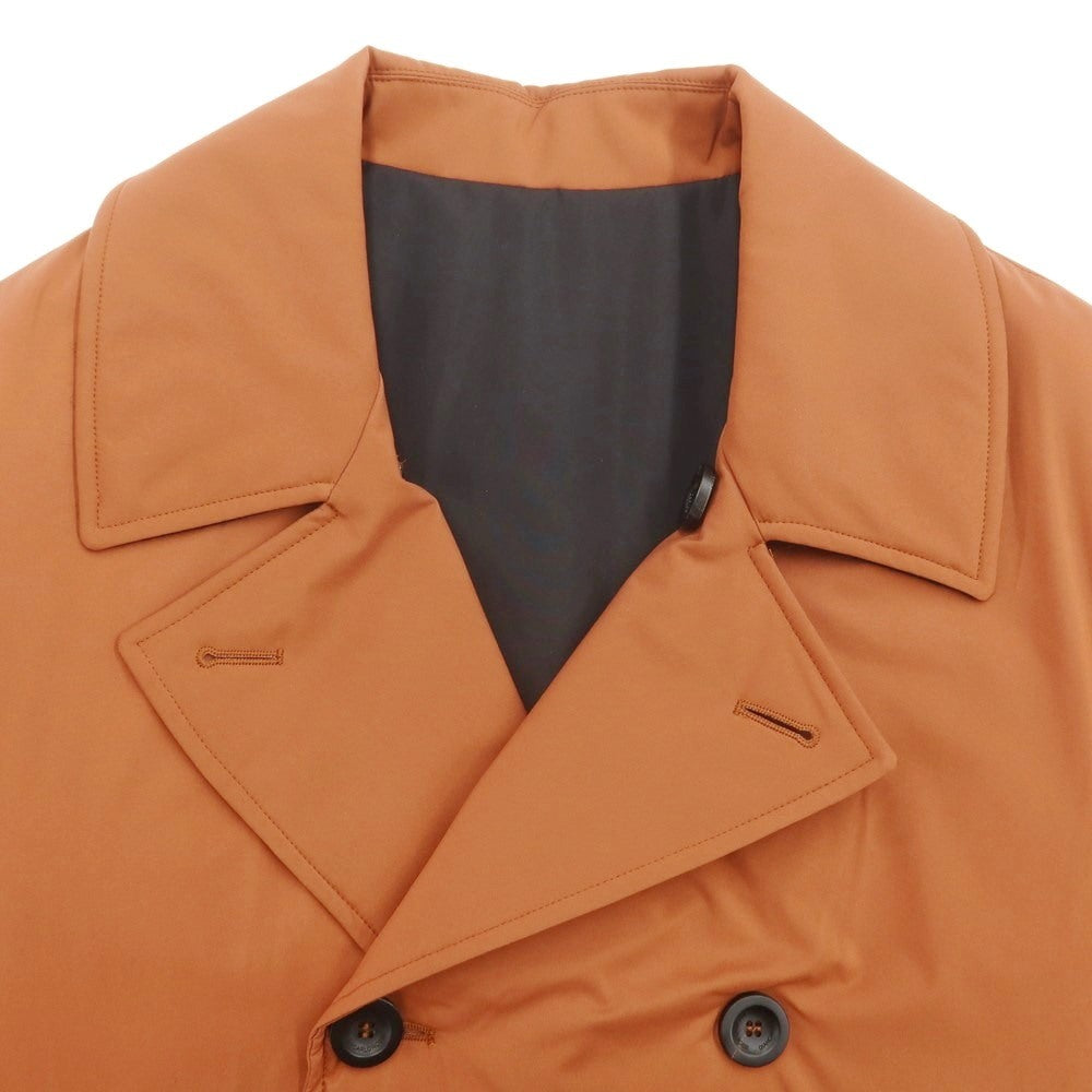 [Used] GIAN CARLO ROSSI polyester padded double-breasted coat, orange brown [50] [Condition rank A] [Men&