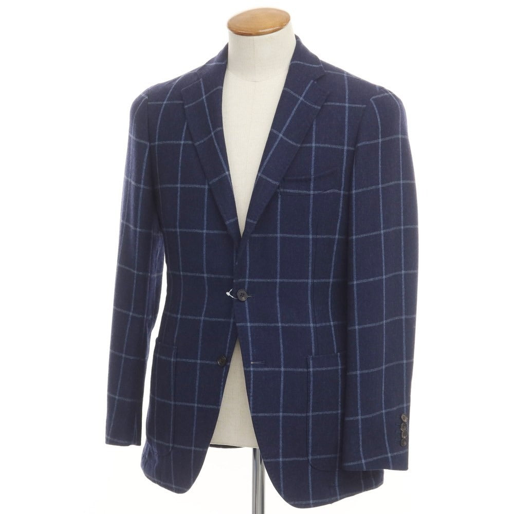 [Used] Blu e Grigio Wool Check Tailored Jacket Navy x Blue [48-8Drop] [Condition Rank B] ​​[Men&