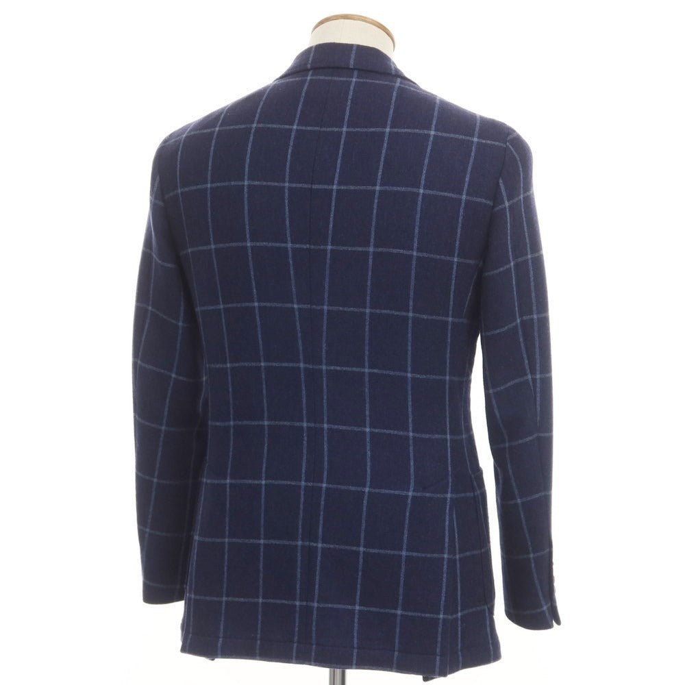 [Used] Blu e Grigio Wool Check Tailored Jacket Navy x Blue [48-8Drop] [Condition Rank B] ​​[Men&