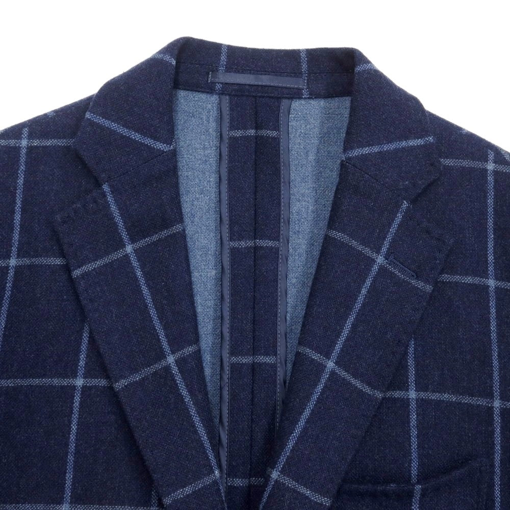 [Used] Blu e Grigio Wool Check Tailored Jacket Navy x Blue [48-8Drop] [Condition Rank B] ​​[Men&