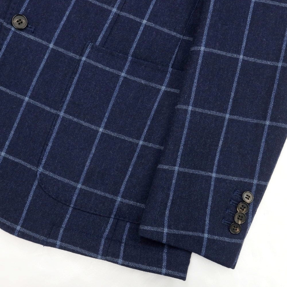 [Used] Blu e Grigio Wool Check Tailored Jacket Navy x Blue [48-8Drop] [Condition Rank B] ​​[Men&