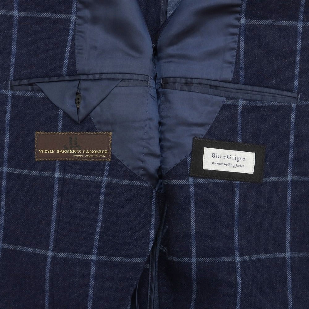 [Used] Blu e Grigio Wool Check Tailored Jacket Navy x Blue [48-8Drop] [Condition Rank B] ​​[Men&