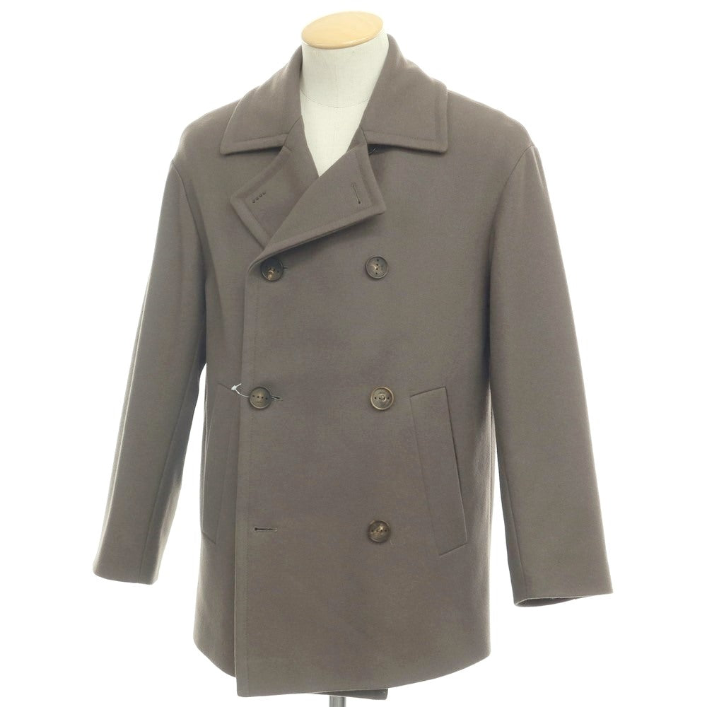 [Used] Hevo wool nylon peacoat, grayish khaki [44] [Condition rank B] ​​[Men&