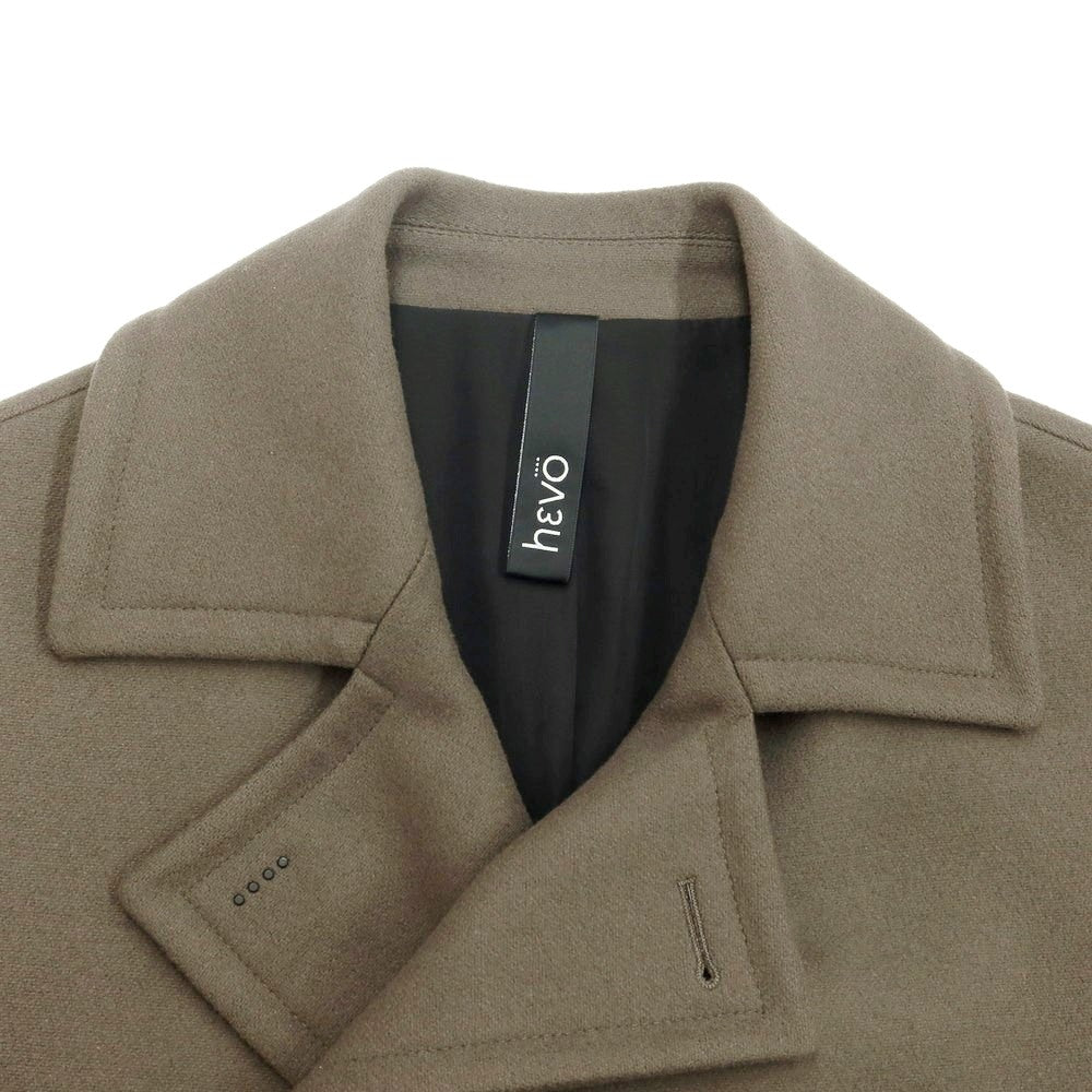 [Used] Hevo wool nylon peacoat, grayish khaki [44] [Condition rank B] ​​[Men&