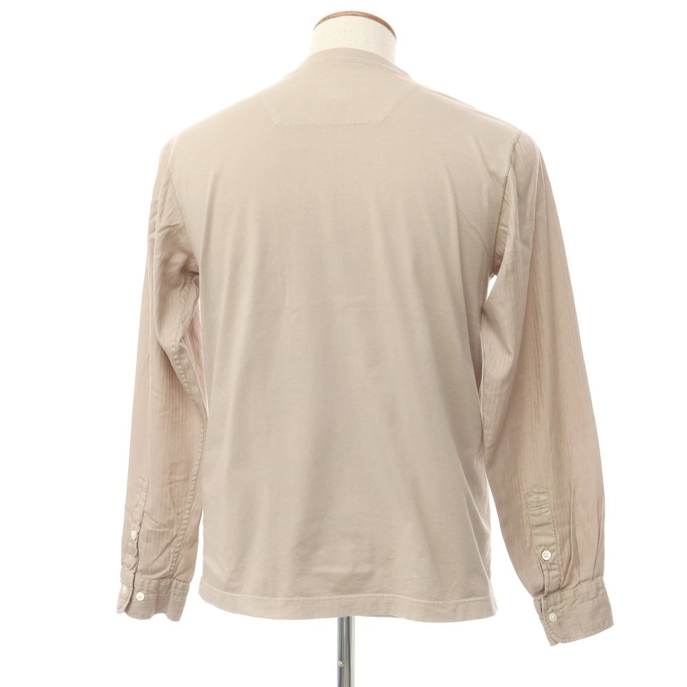 [Used] TS(s) Cotton Switching Long Sleeve T-Shirt
 Beige [Size 2] [BEI] [S/S/A/W] [Condition Rank C] [Men&