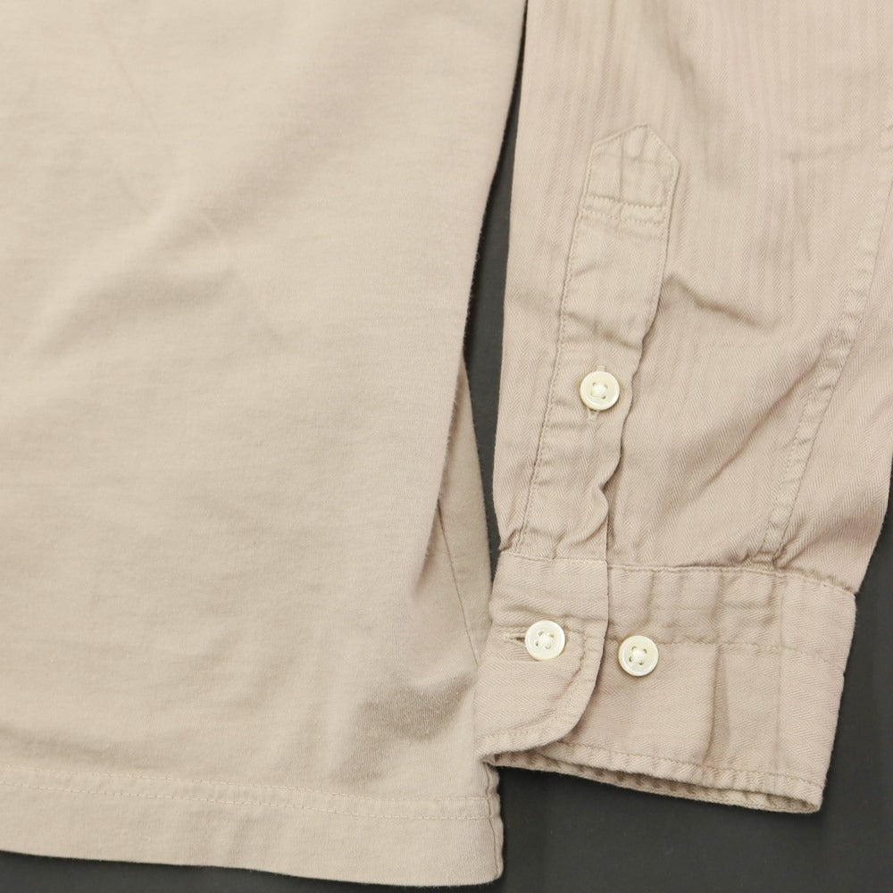 [Used] TS(s) Cotton Switching Long Sleeve T-Shirt
 Beige [Size 2] [BEI] [S/S/A/W] [Condition Rank C] [Men&