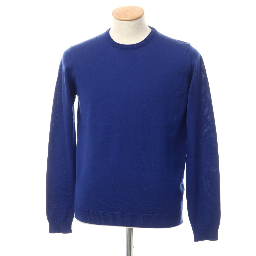 [Used] ROBERTO COLLINA Wool crew neck pullover knit 
Dark blue [Size 44] [BLU] [A/W] [Condition Rank B] ​​[Men&