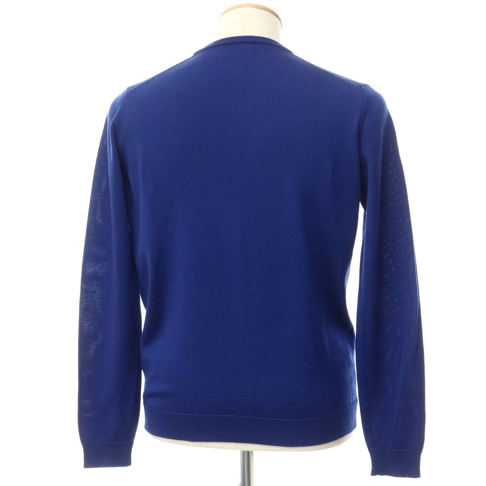 [Used] ROBERTO COLLINA Wool crew neck pullover knit 
Dark blue [Size 44] [BLU] [A/W] [Condition Rank B] ​​[Men&