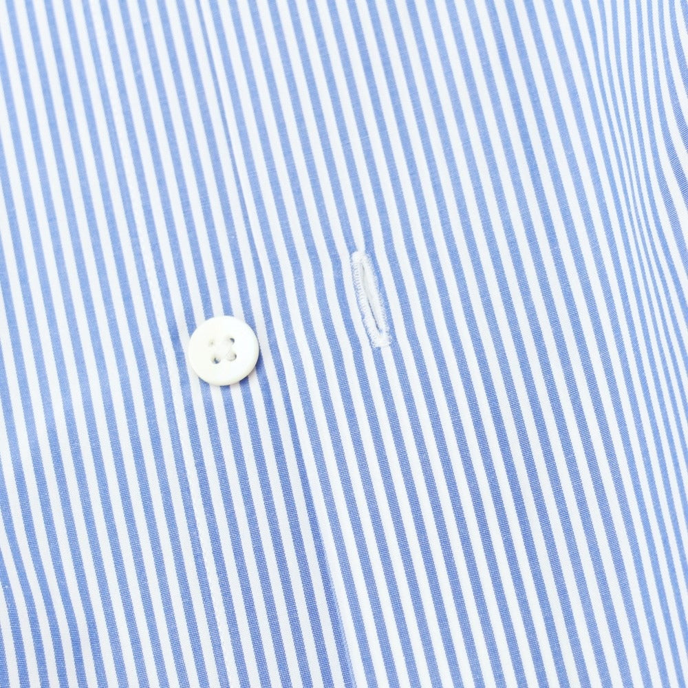 [Used] Lavorazione Sartoriale Cotton Striped Wide Collar Dress Shirt Blue x White [39] [Condition Rank C] [Men&