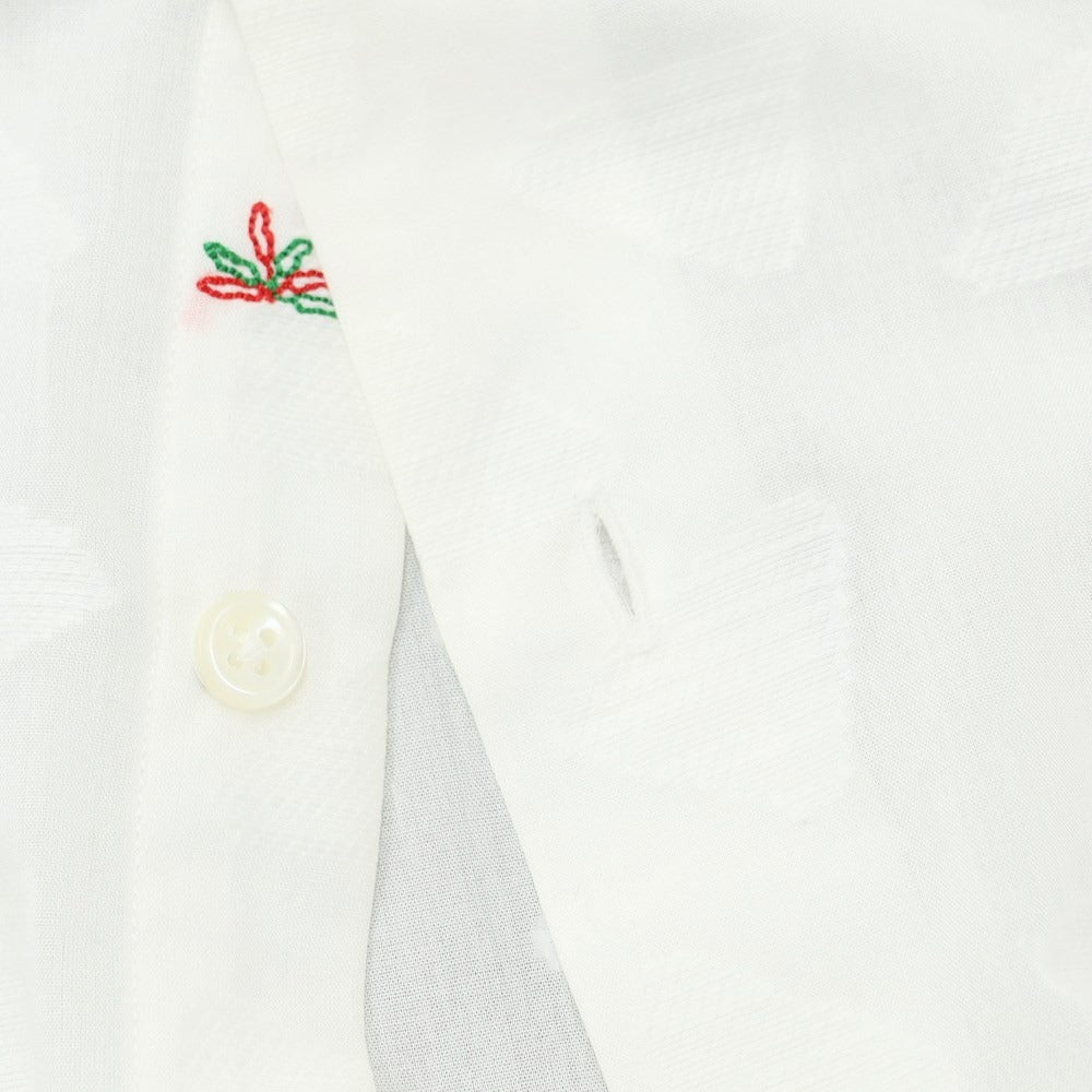 [Used] [Unused] Gallipoli Camiceria Cotton Horizontal Collar Casual Shirt White [44] [Condition Rank S] [Men&