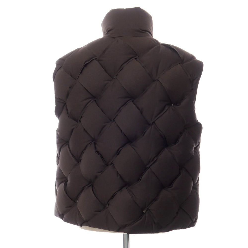 [Used] Bottega Veneta Intrecciato Technical Nylon Down Vest Down Vest Black Brown [S] [Condition Rank A] [Men&