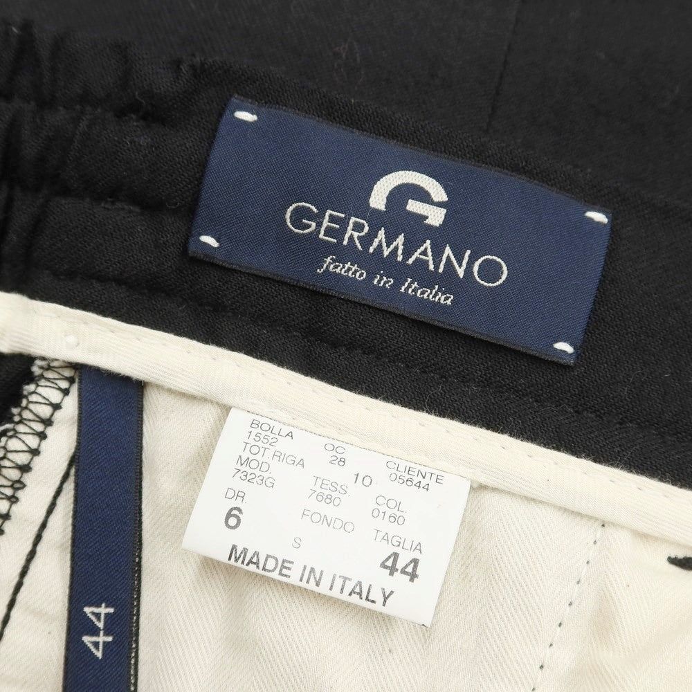 【中古】ジェルマーノ GERMANO ストレッチウールポリエステル イージースラックスパンツ ブラック【 44 】【 状態ランクB 】【 メンズ 】