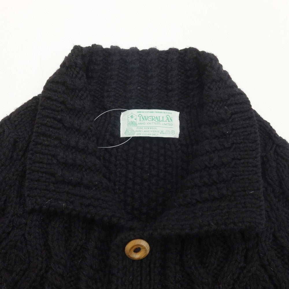 [Used] Inverallan 3A wool collared cardigan
 Black [Size not specified (S size)] [BLK] [A/W] [Condition rank B] ​​[Men&