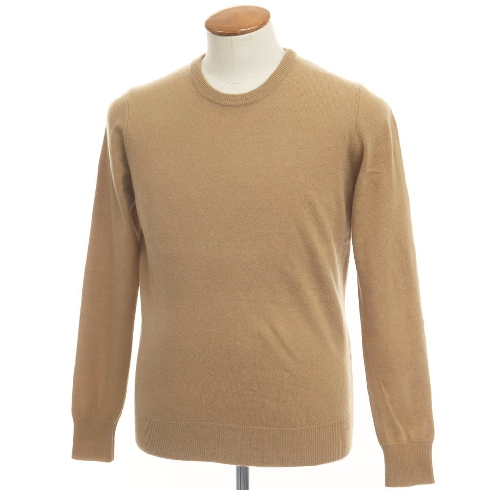 [Used] Alessandro Luppi wool cashmere crew neck pullover knit
 Camel beige [Size 48] [BEI] [A/W] [Condition Rank A] [Men&