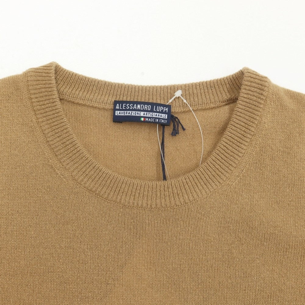 [Used] Alessandro Luppi wool cashmere crew neck pullover knit
 Camel beige [Size 48] [BEI] [A/W] [Condition Rank A] [Men&