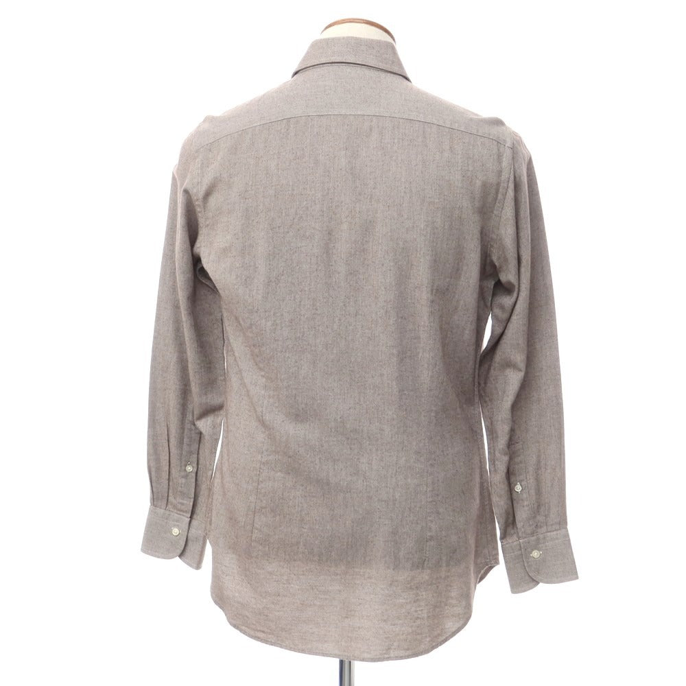 [Used] Quid QJD Brushed Cotton Casual Shirt Ash Brown [39] [Condition Rank B] [Men&