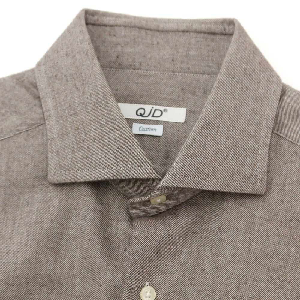 [Used] Quid QJD Brushed Cotton Casual Shirt Ash Brown [39] [Condition Rank B] [Men&