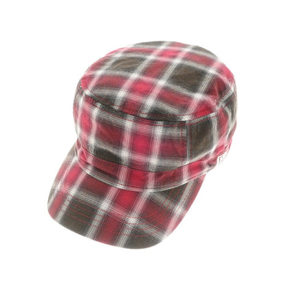 [Used] New Era Cotton Rayon Check Work Cap Red x Brown [ONE SIZE] [Condition Rank B] ​​[Men&