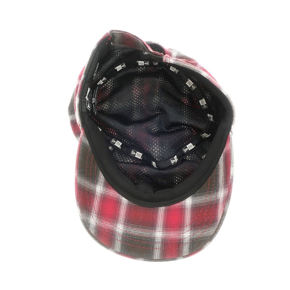 [Used] New Era Cotton Rayon Check Work Cap Red x Brown [ONE SIZE] [Condition Rank B] ​​[Men&