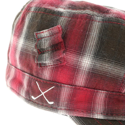 [Used] New Era Cotton Rayon Check Work Cap Red x Brown [ONE SIZE] [Condition Rank B] ​​[Men&