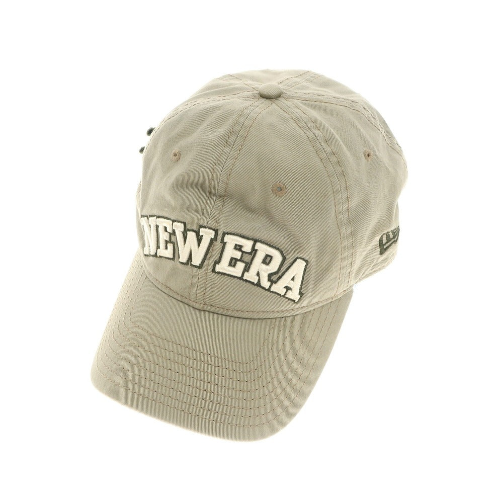 [Used] New Era Cotton 6 Panel Cap Beige x Green [No description] [Condition Rank B] ​​[Men&