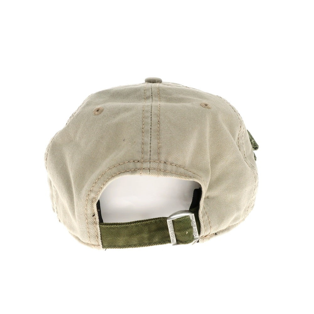 [Used] New Era Cotton 6 Panel Cap Beige x Green [No description] [Condition Rank B] ​​[Men&