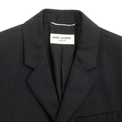 [Used] Saint Laurent Paris Wool Shadow Stripe Casual Jacket Black [42] [Condition Rank B] ​​[Men&